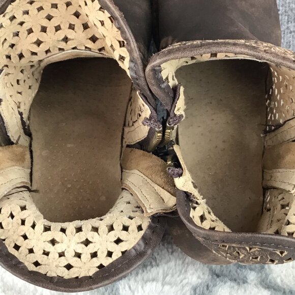 Circle G Corral Brown Leather Cutout Western Ankle Boots  8.5 - Picture 13 of 15